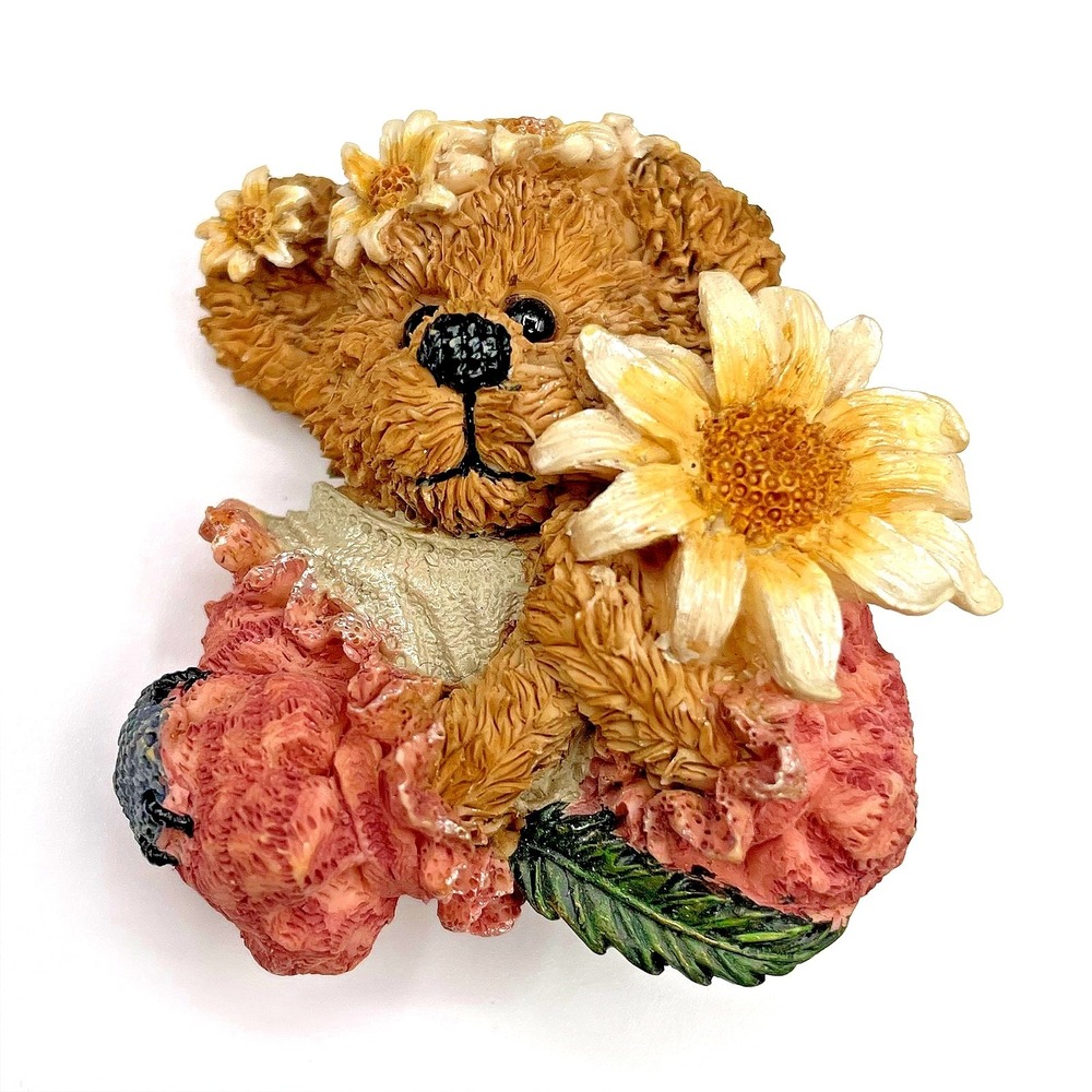 Vintage Retired Boyd's Bear Daisy Full Bloom Teddy Bear Brooch Bear wear Pin